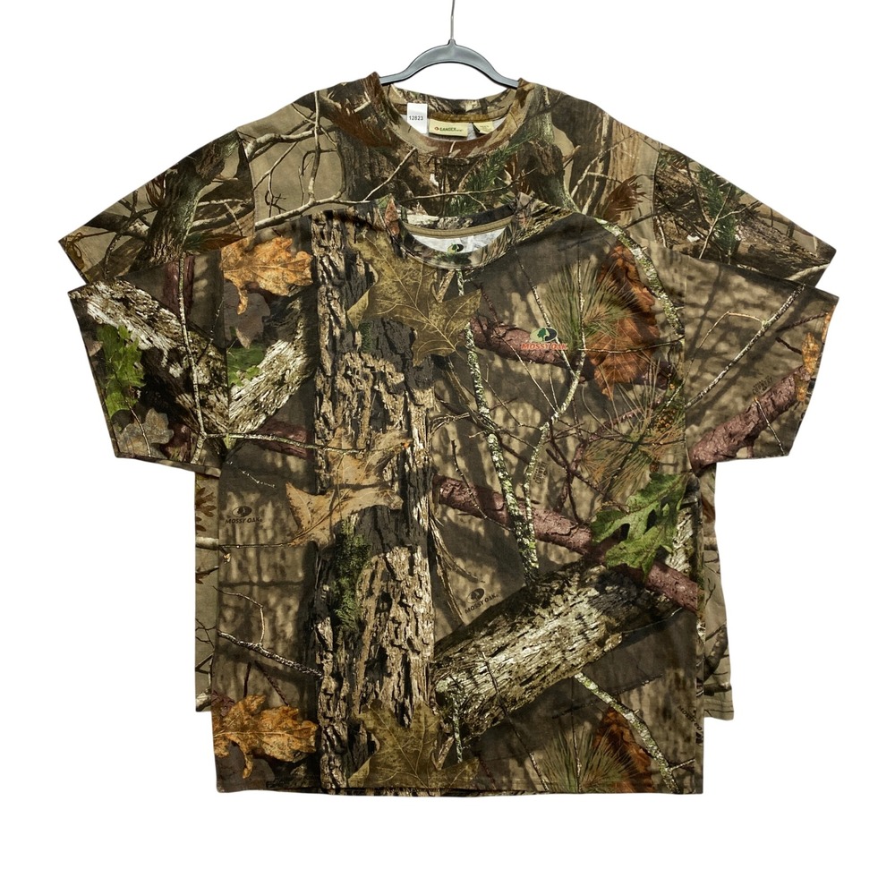 Gander Mountain Mossy Oak T-Shirt Mens 2XL Camo Realtree Break-Up Country Bundle